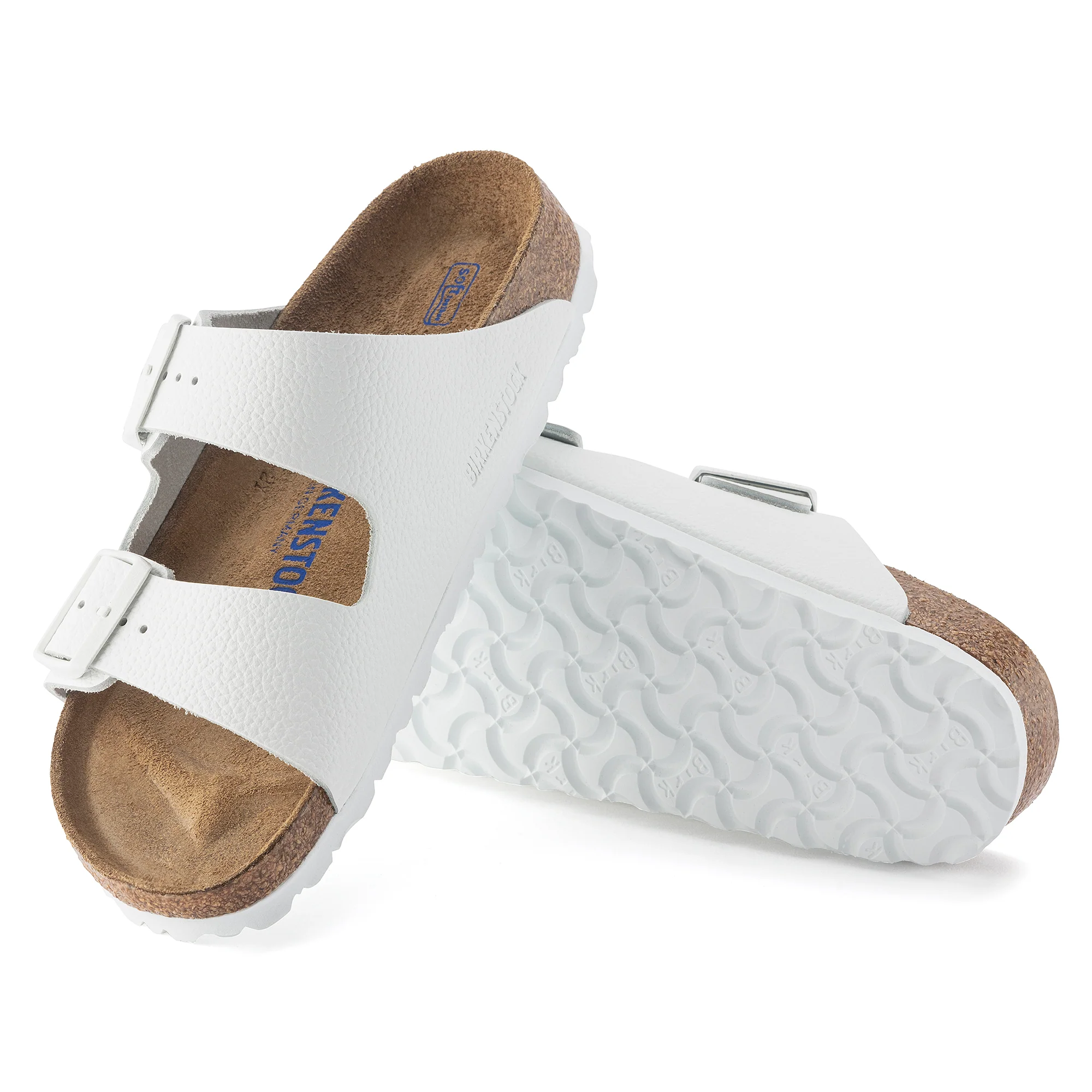Birkenstock Arizona Soft Footbed White Leather Medium/Narrow Width - Image 3