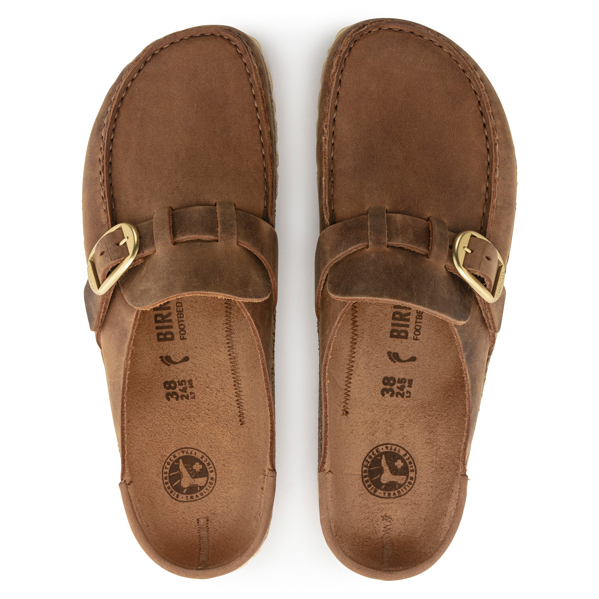 Birkenstock Buckley Cognac Oiled Leather Narrow/Medium Width - Image 2