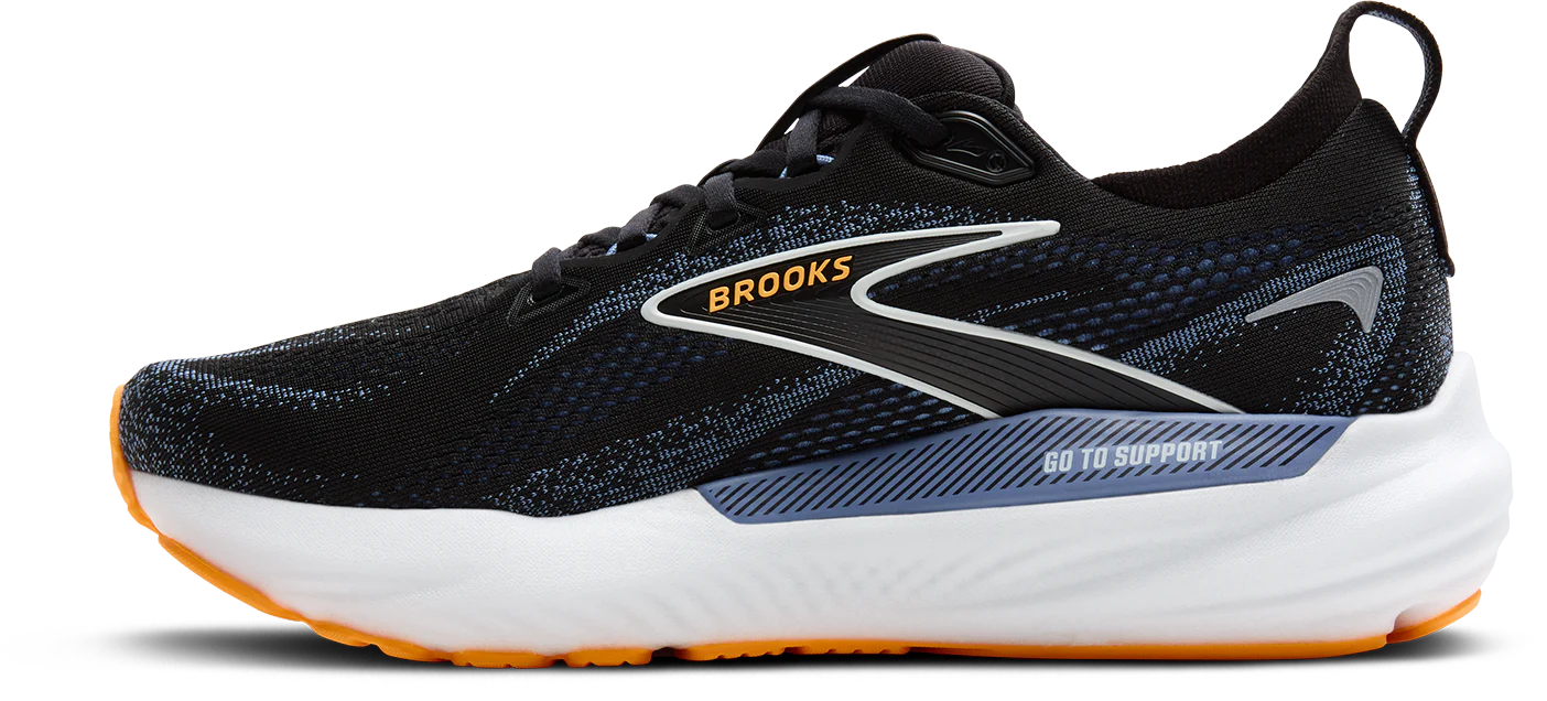 M Brooks Glycerin GTS 22 Black/Country Blue/Orange Pop - Image 2