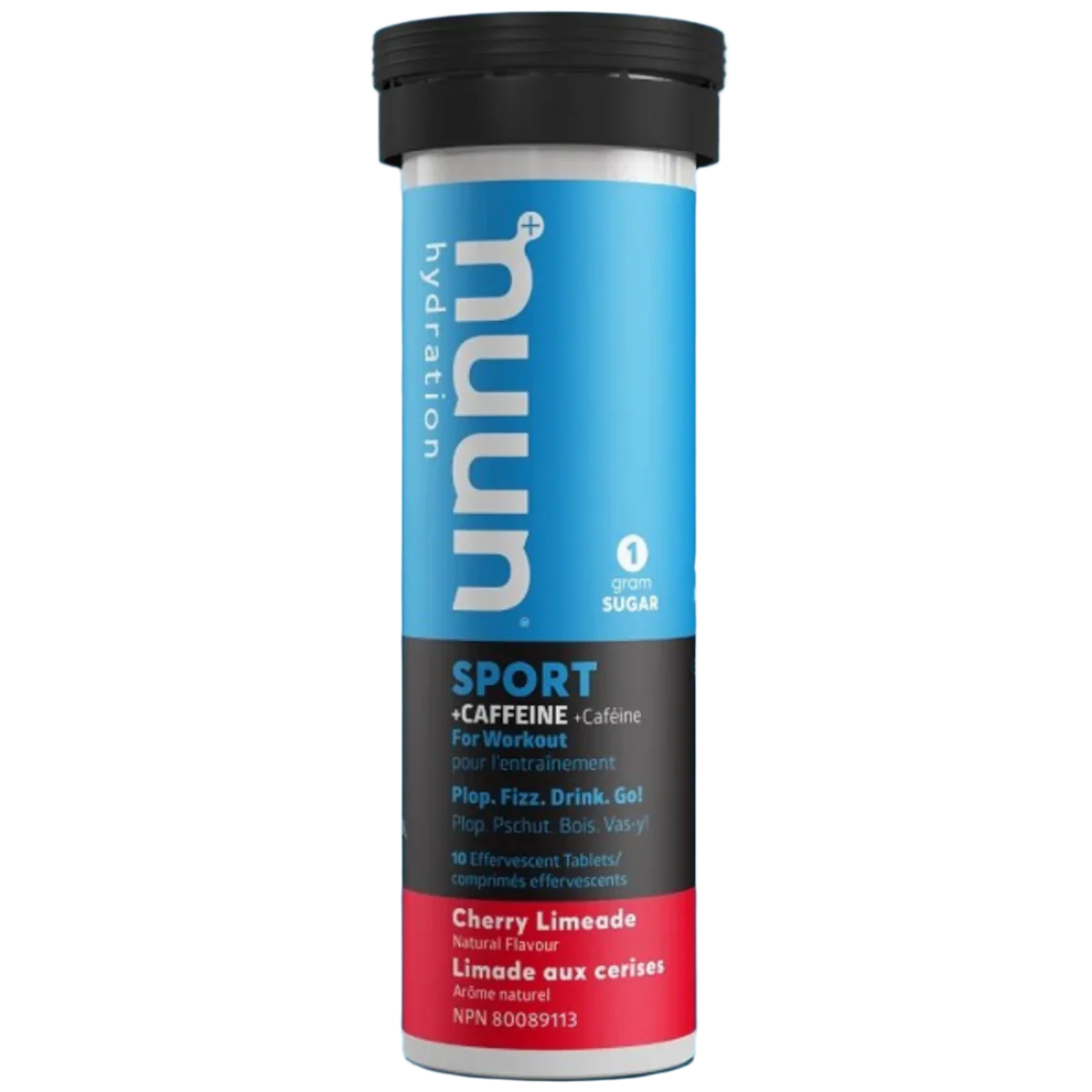 Nuun Sport With Caffeine, Cherry Limeade, Tube