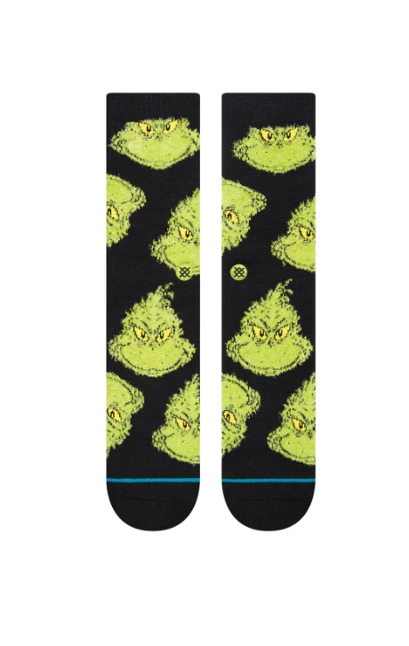 Stance Socks - FTP Grinch Mean One Crew Socks - Image 2