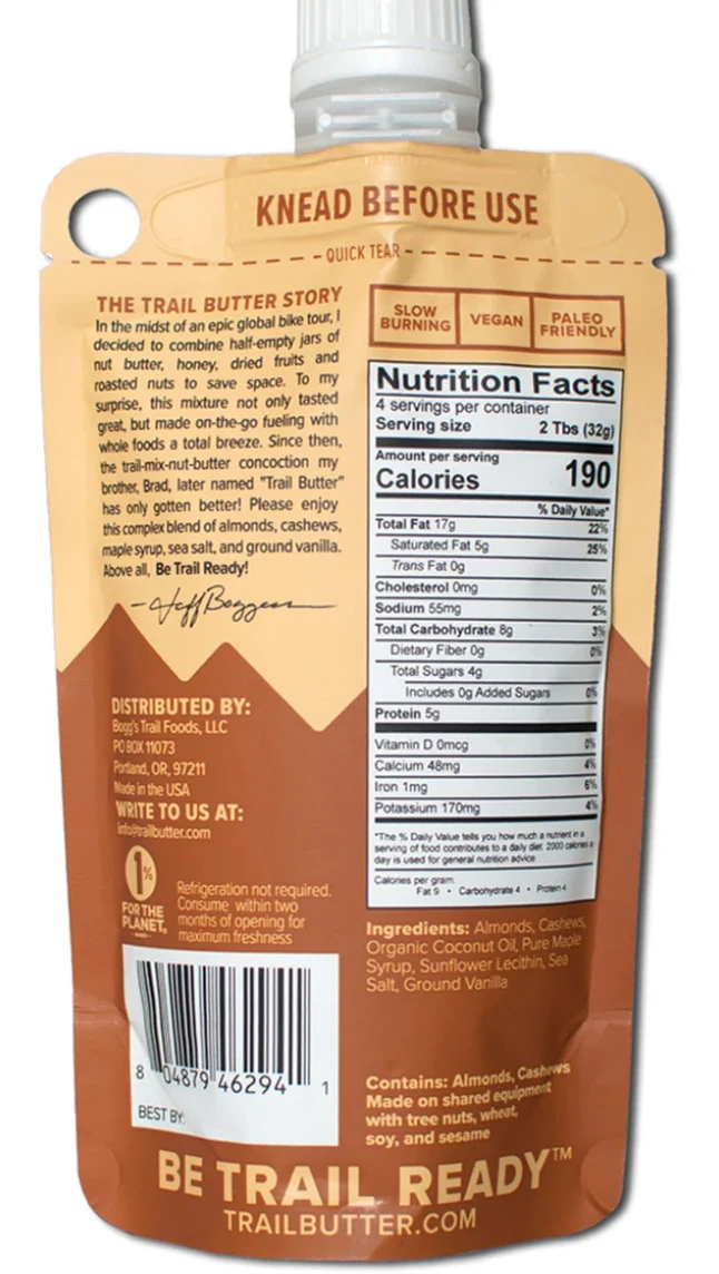 Trail Butter Maple Syrup/Sea Salt Re-Sealable Pouch - Image 2