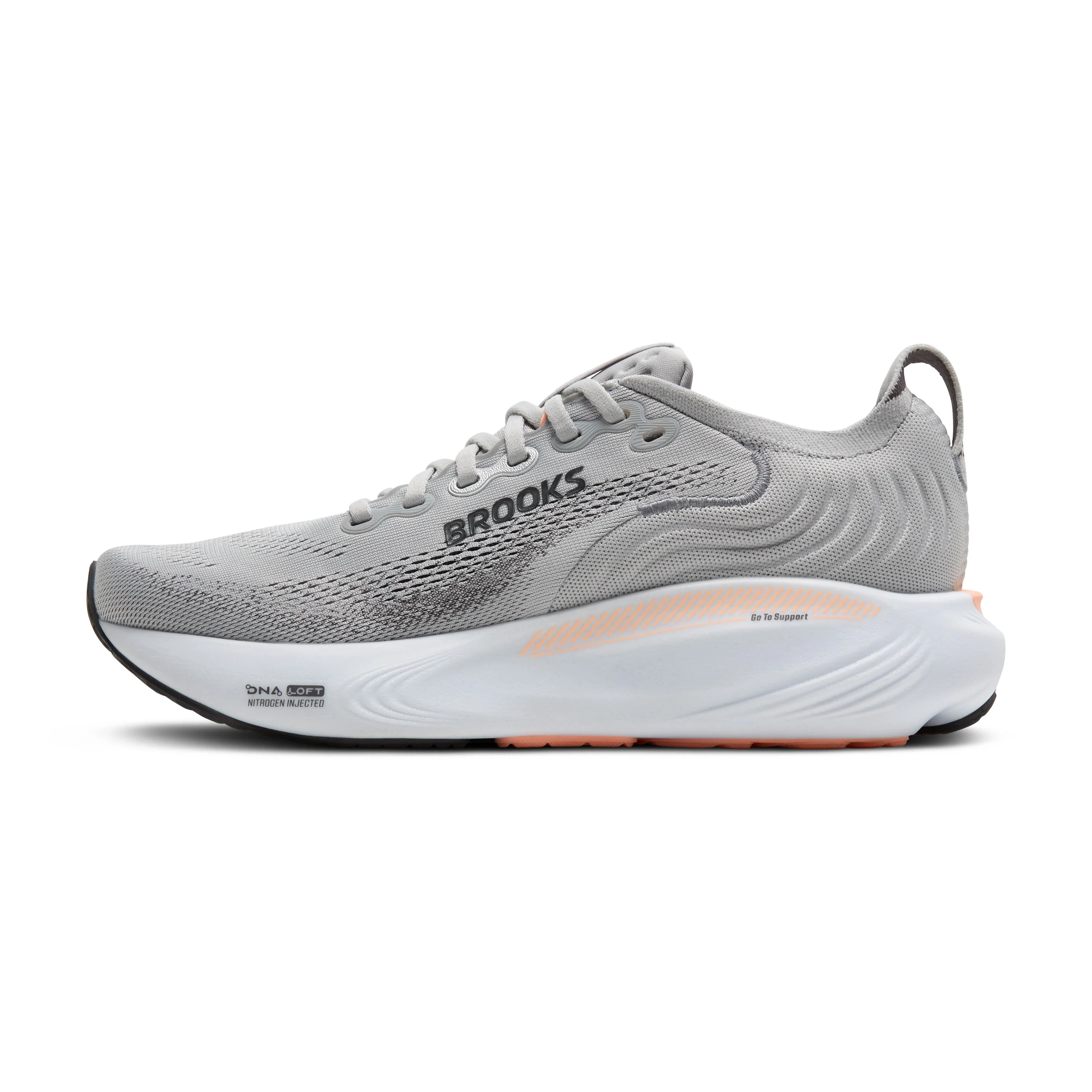 W Brooks Adrenaline GTS 25 Grey/Blackened Pearl/Coral - Image 2
