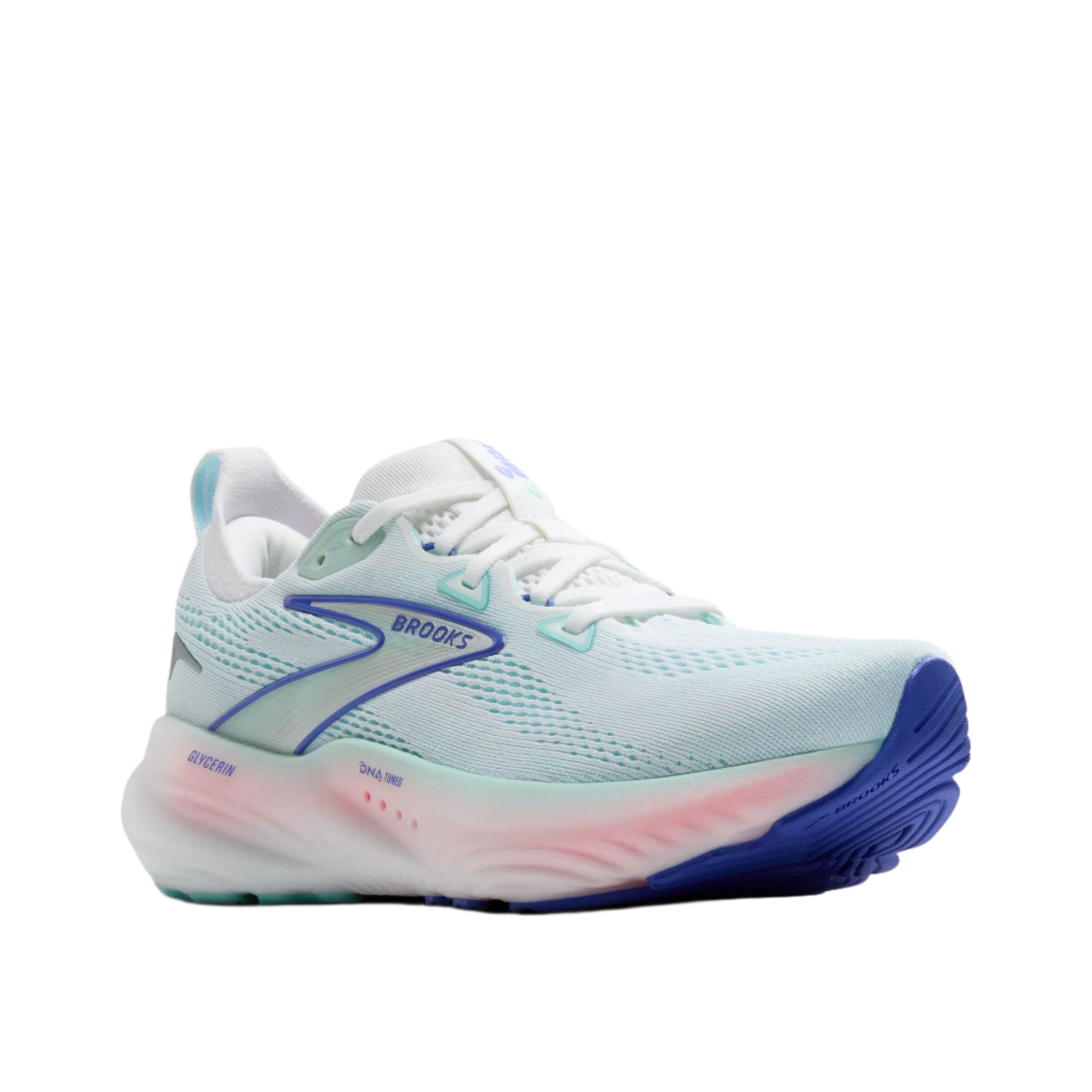 W Brooks Glycerin 22 White/Limpet Shell/Amparo Blue - Image 2