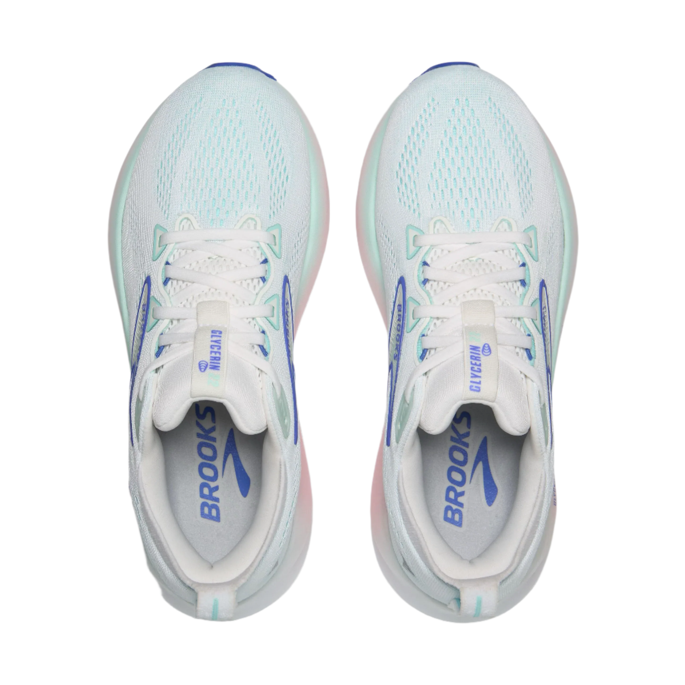 W Brooks Glycerin 22 White/Limpet Shell/Amparo Blue - Image 3