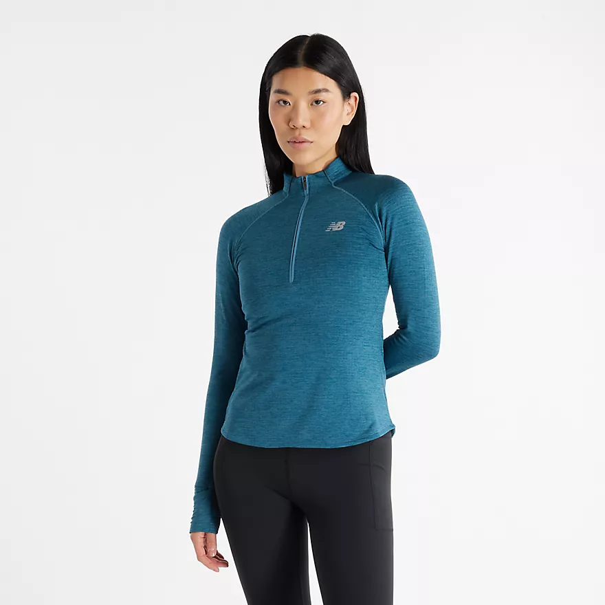 W New Balance Athletics Heat Grid Half Zip - Image 5