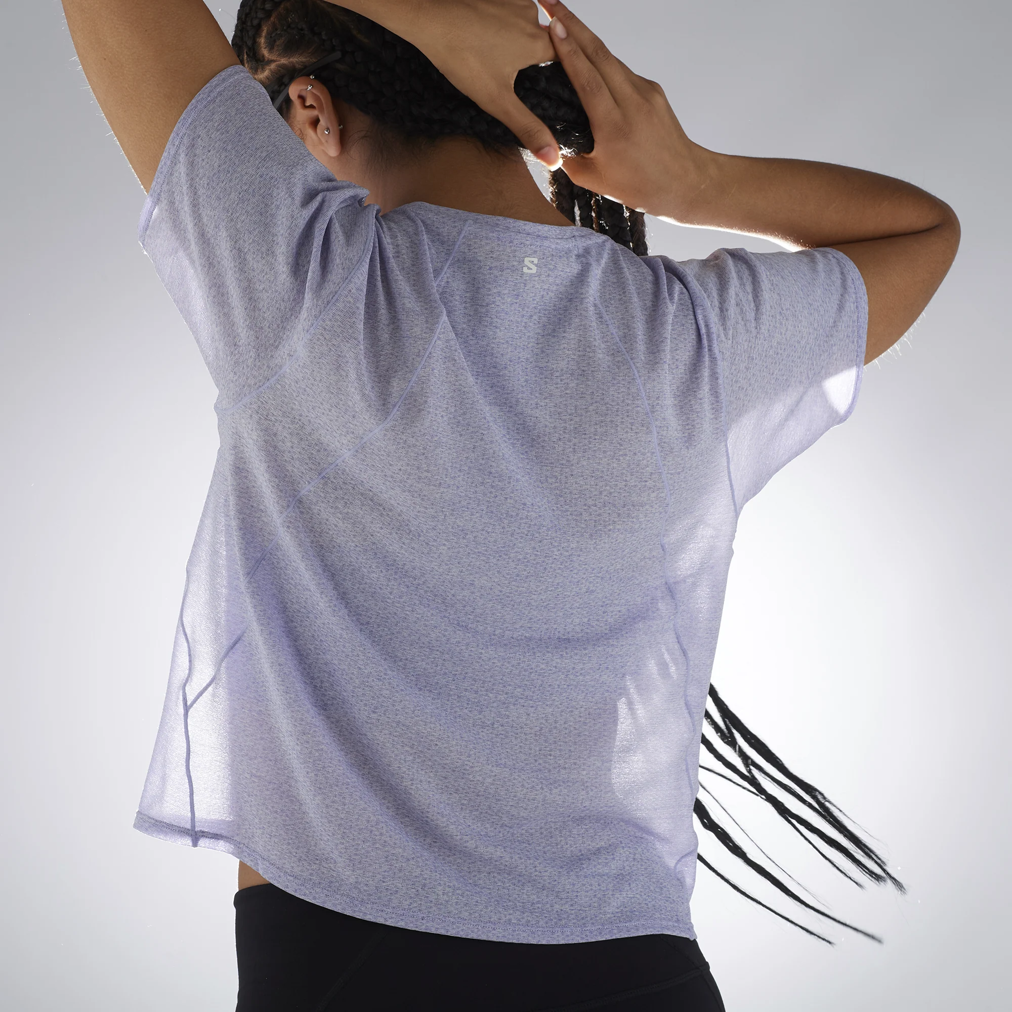 W Salomon SHKout Air Crop SS Tee - Image 4