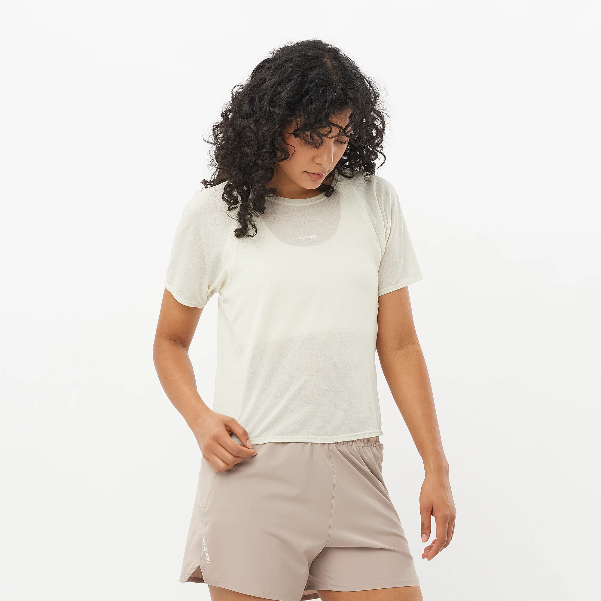 W Salomon SHKout Air Crop SS Tee - Image 5